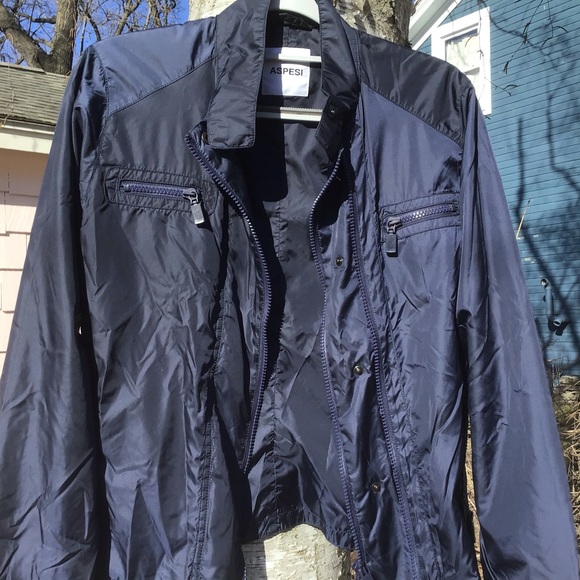 Aspesi Wind Jacket Navy Blue EUC - Picture 7 of 9